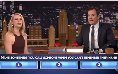 Jimmy Fallon and Claire Danes show the power of the “home button” in Fast Family Feud